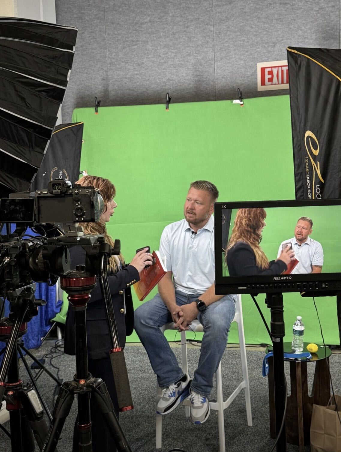 Spotlight video interview shoot in the Expo Hall